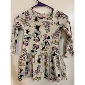Disney Junior Minnie Mouse Daisy Duck Fit & Flare Long Sleeve Dress 5T